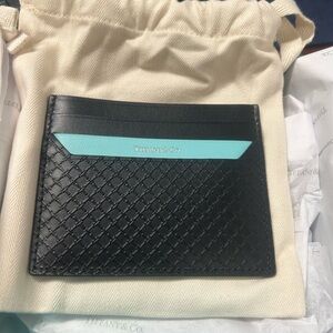 Tiffany & Co. Black and Teal Card Holder